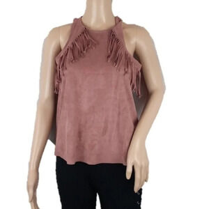 Hollister Fringe Brown Halter Top